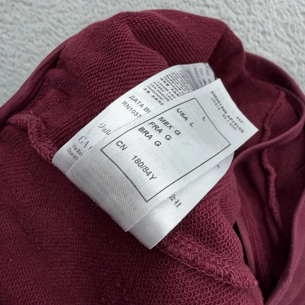 Armani Exchange Mens Burgundy Logo Joggers Sweatpants XM001266 Size L‎